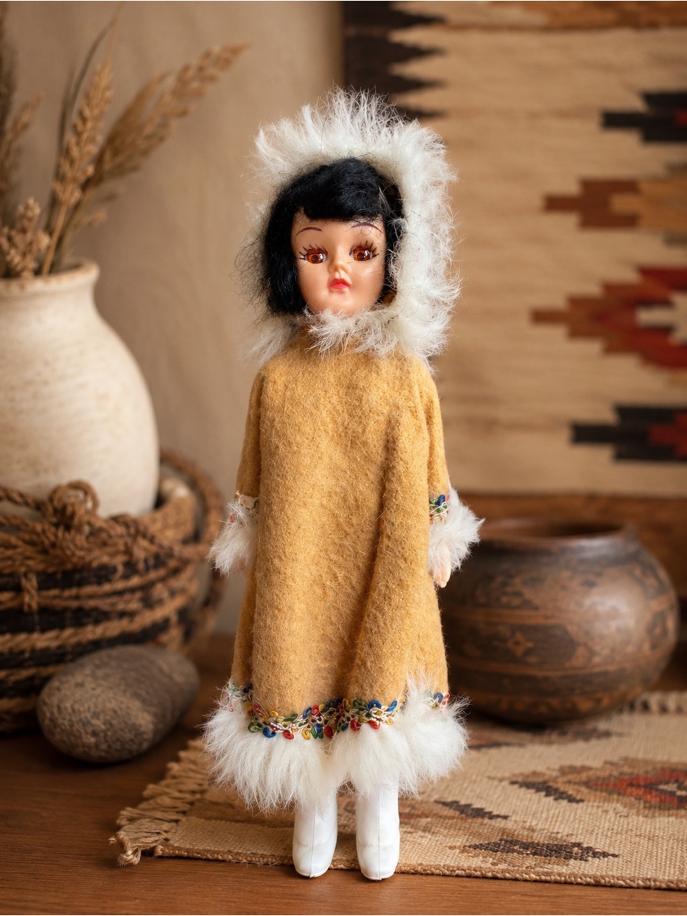 Vintage ARCO Miss Alaska Dolls of the World Sleep Eye Doll 8”